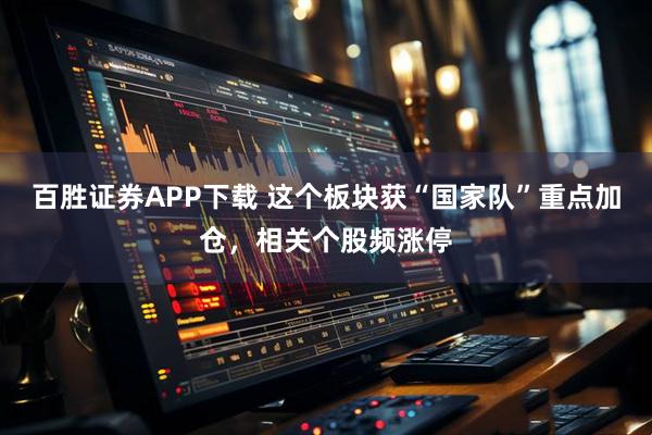 百胜证券APP下载 这个板块获“国家队”重点加仓,相关个股频涨停